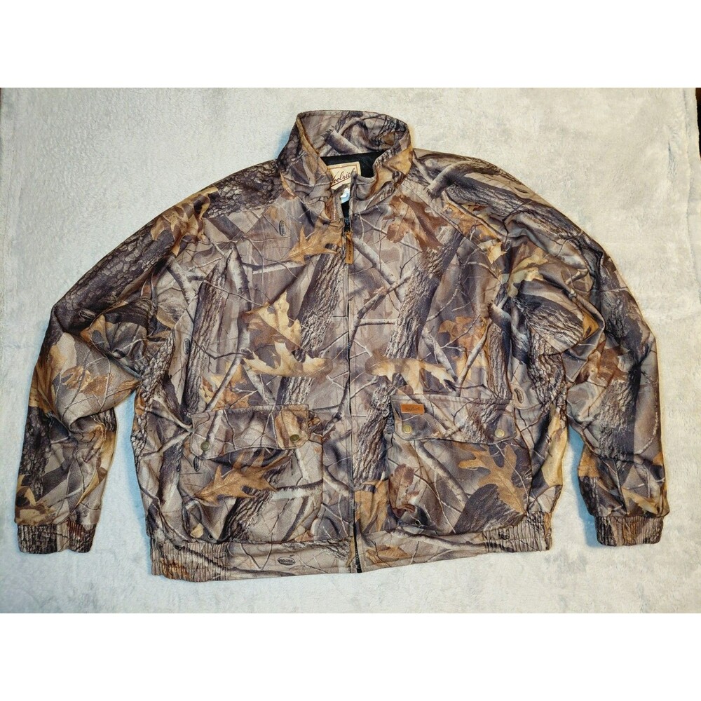 Vintage Woolrich Men’s  Camouflage Wool Bomber Quilted Lined Size 2XL See Desc.